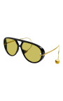 lunettes-de-soleil-noires-et-jaunes-avec-boucles-d-oreilles