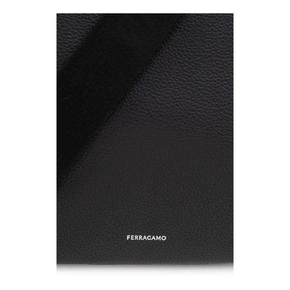 Salvatore Ferragamo Schoudertas Twins Black Heren