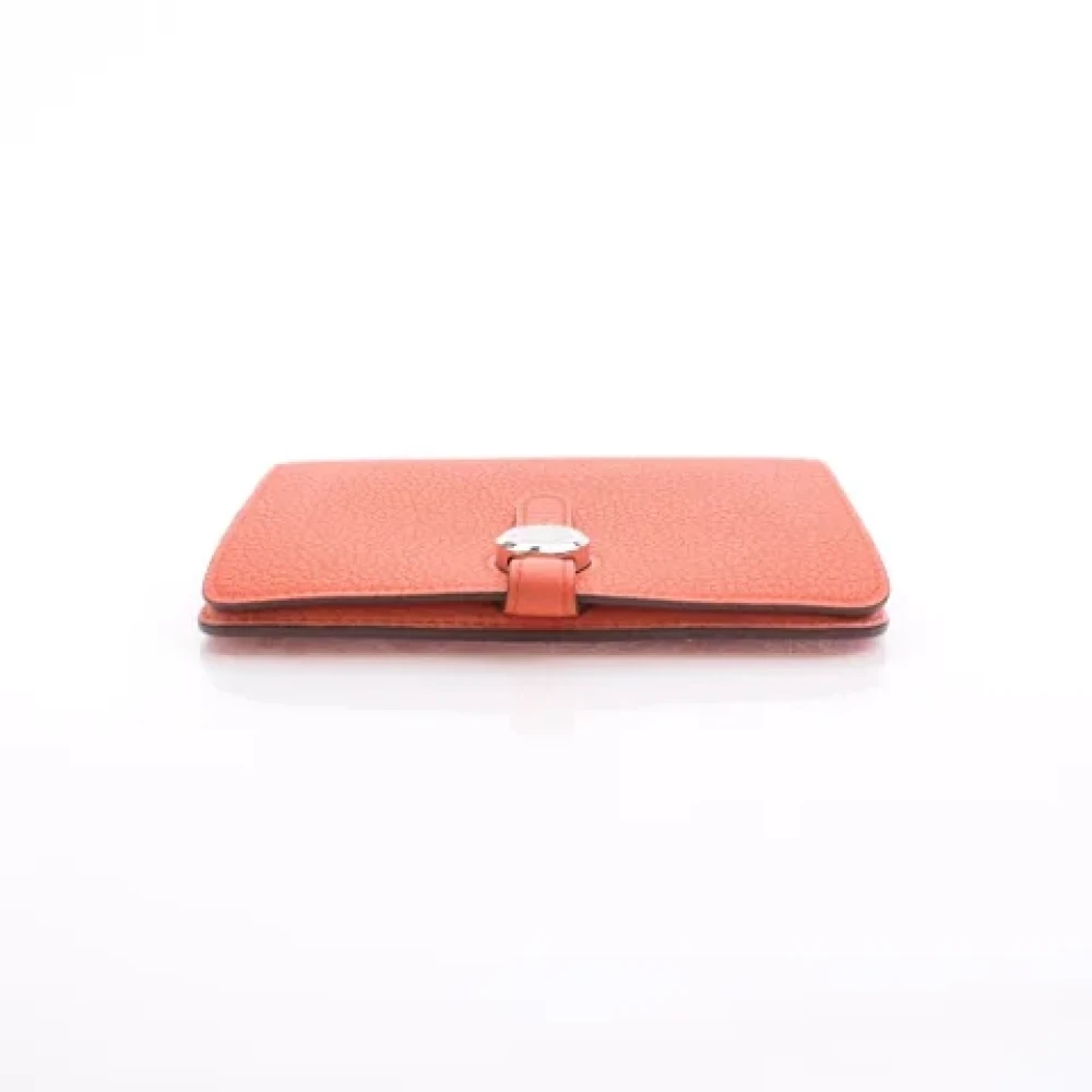 Hermès Vintage Pre-owned Leather wallets Orange Dames