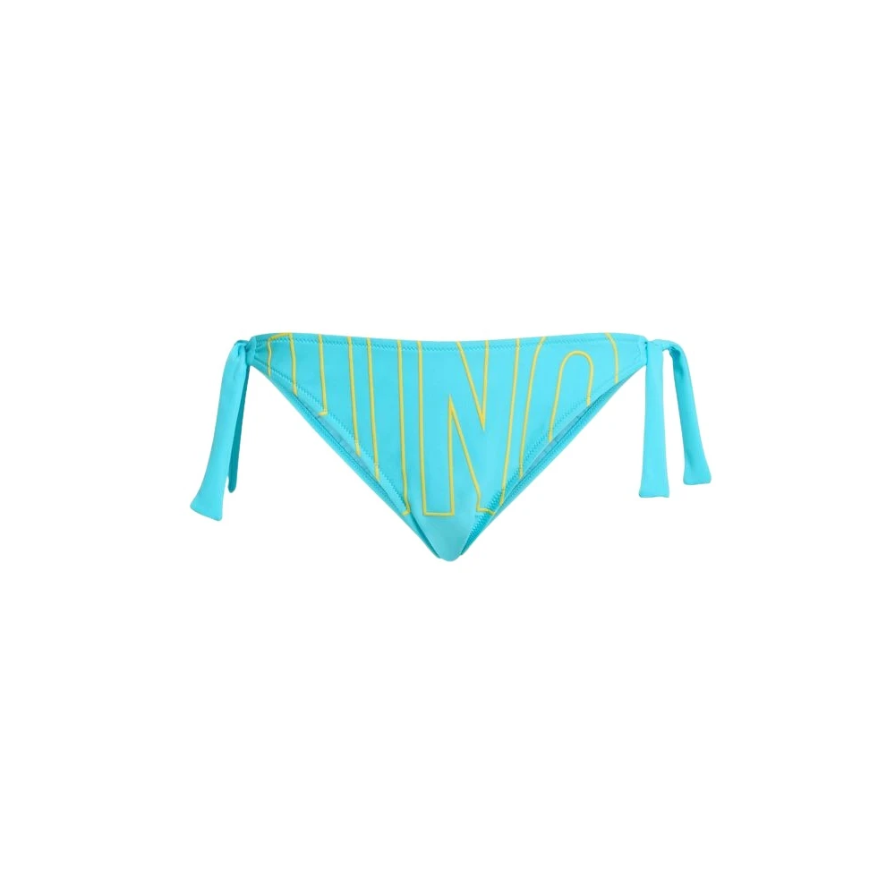 Moschino Blue Lycra Swim Briefs With Ties - Female - Bikinis - Xl - Swimwear