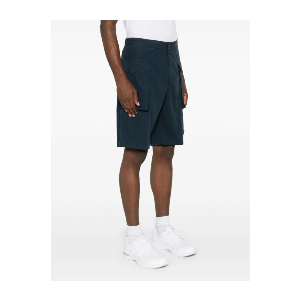 Aspesi Blauwe Denim Shorts Blue Heren