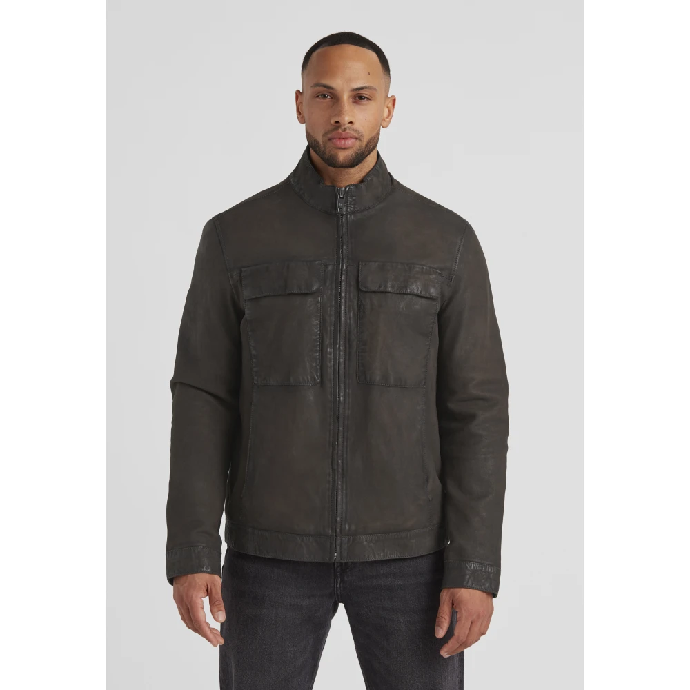 Milestone Italiaans Leren Bikerjack Brown Heren