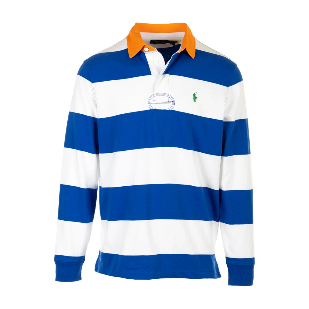 Ralph Lauren Blauwe Lange Mouw Rugby T-shirts en Polos Blue Heren