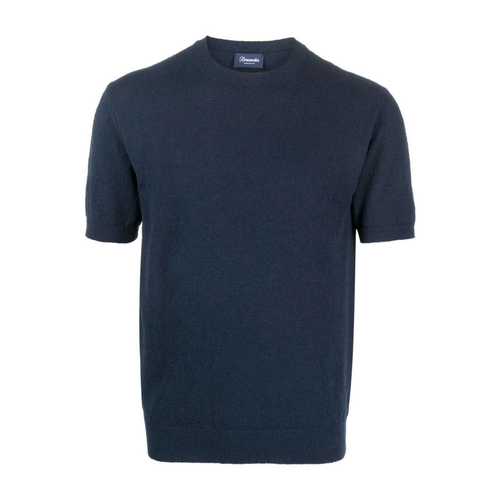 Drumohr Blauwe T-shirts en Polos Blue Heren