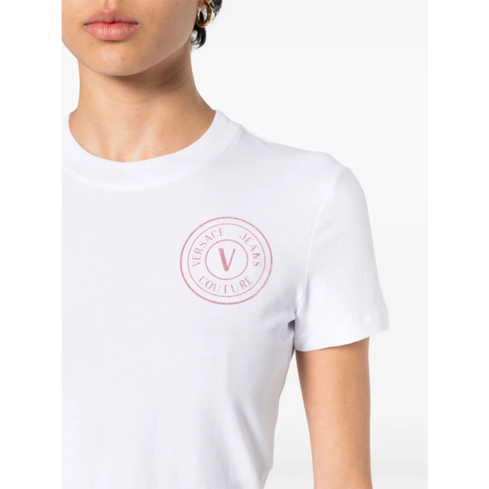 Versace Jeans Couture Witte T-shirts & Polo's voor Vrouwen White Dames