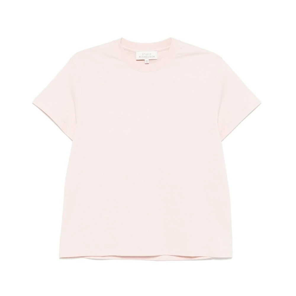 Studio Nicholson Lichtroze Crew Neck T-shirt Pink Dames