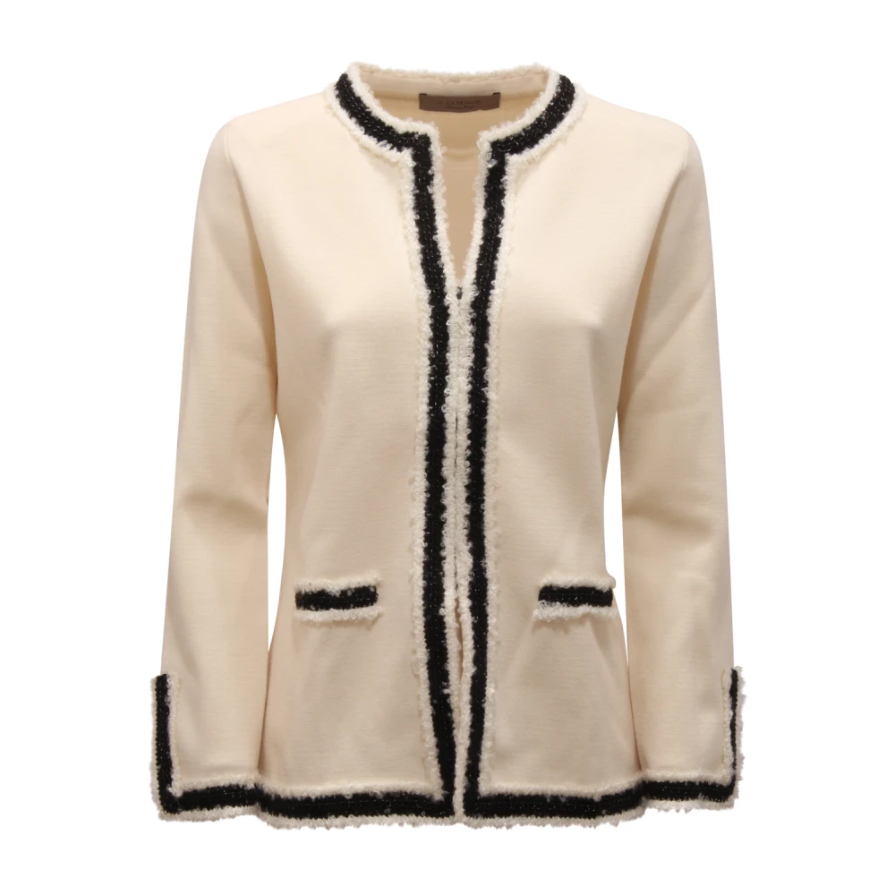 D.exterior Women's White Slim Wool Jacket