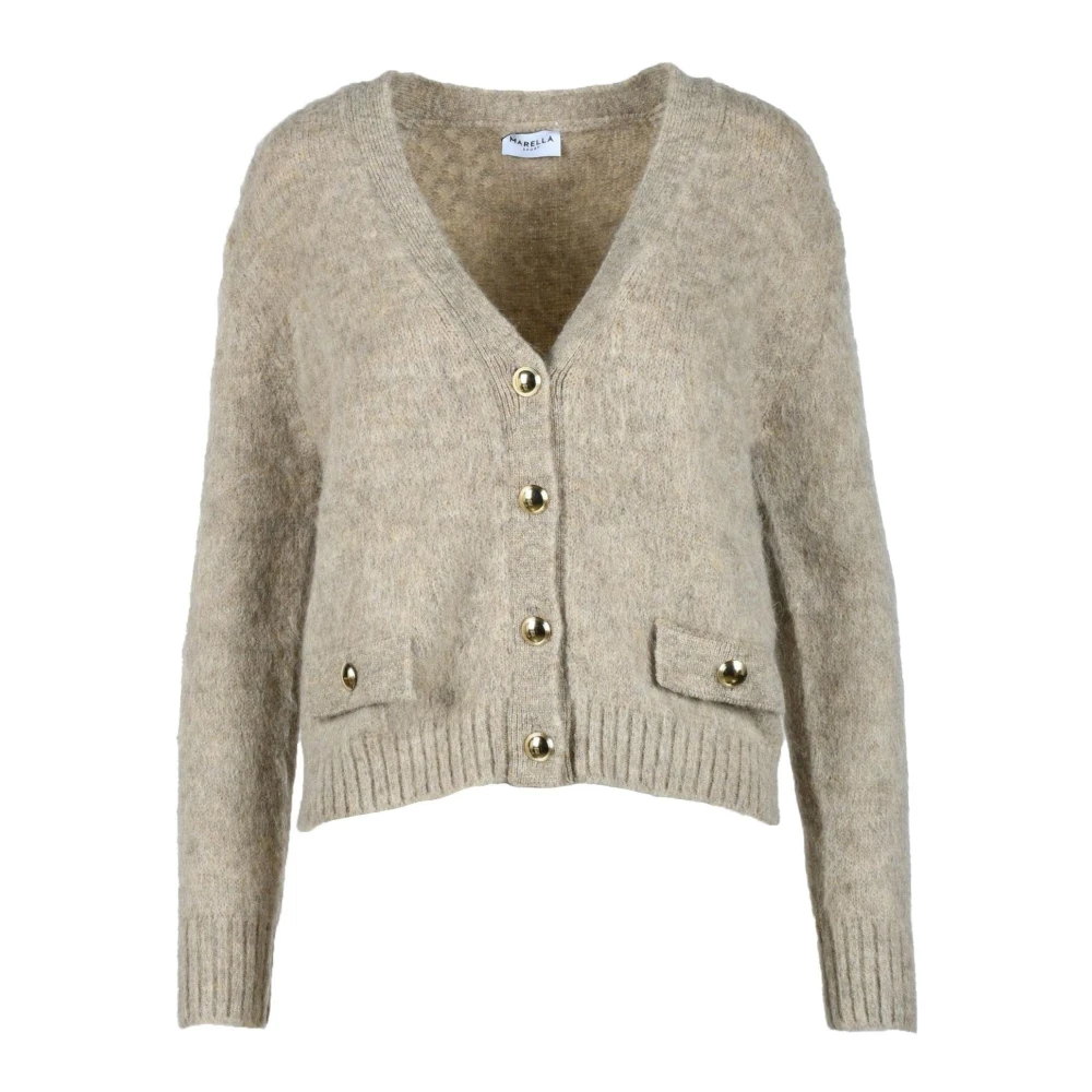 Marella Sportieve cardigan van mohairmix Beige Dames