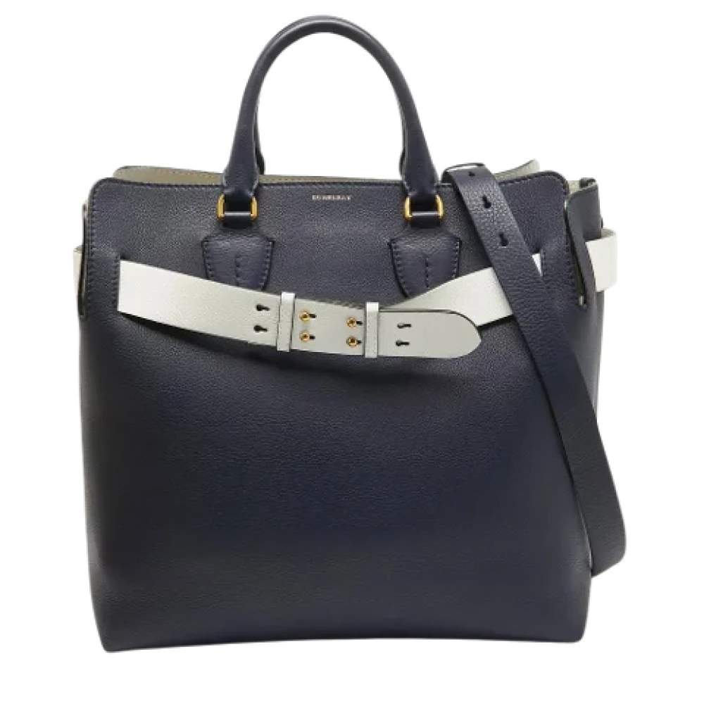 Burberry Vintage Pre-owned Leather totes Blue Dames