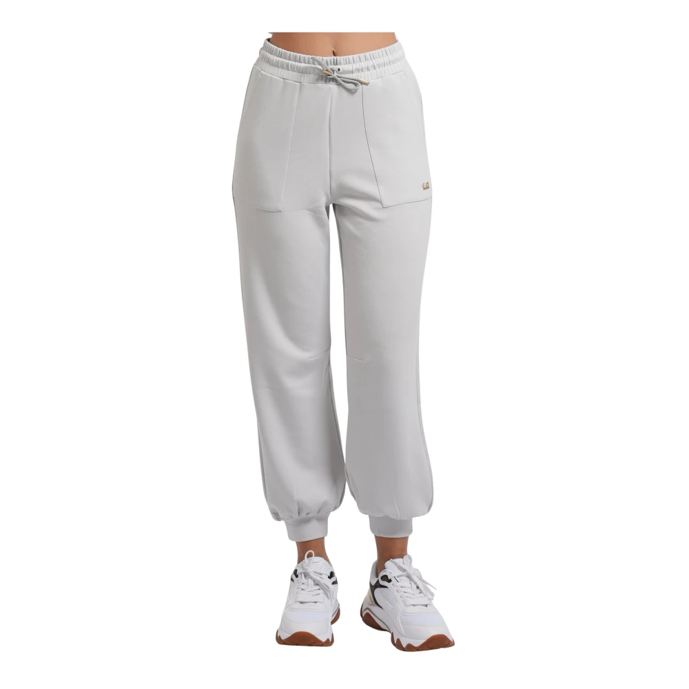 Ea7 Pantaloni Con Polsino Core Bianco Donna M - Immagine 2