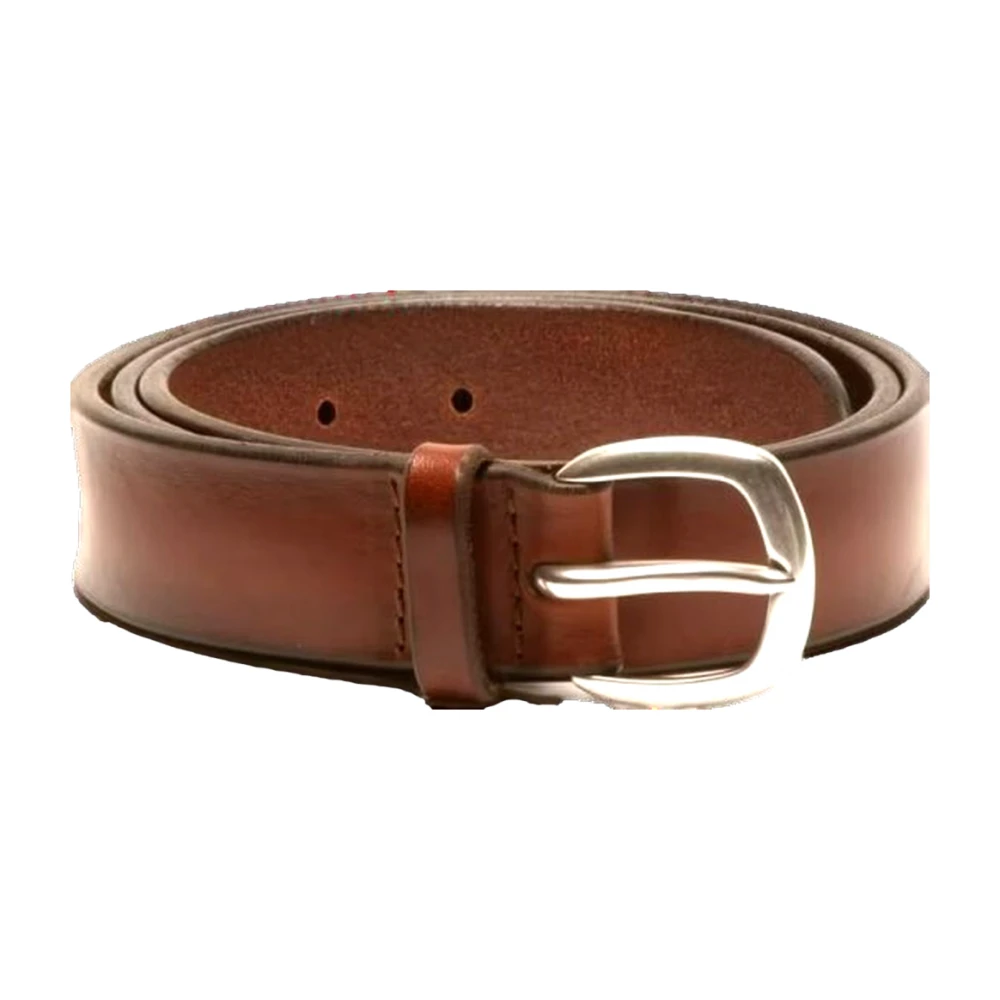 Orciani Elegante Leren Riem Brown Heren