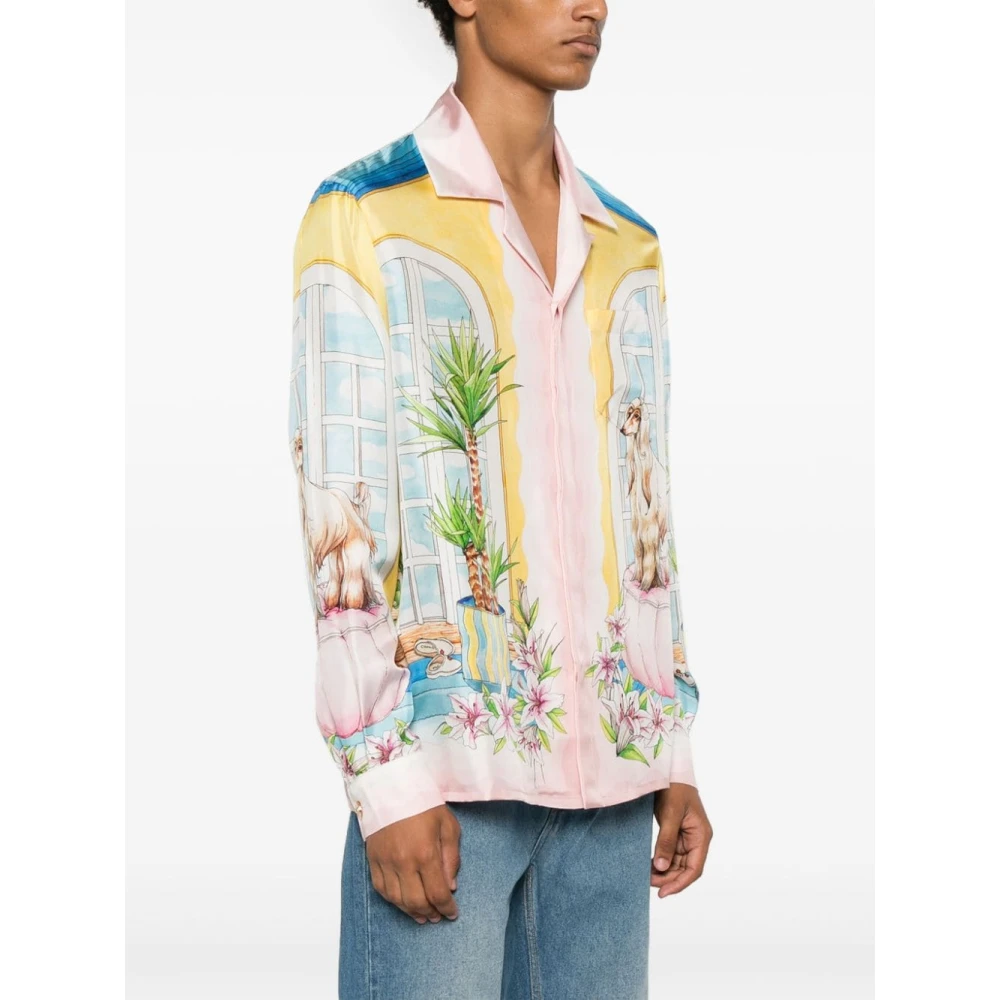 Casablanca Grafische Print Zijden Overhemd Multicolor Heren