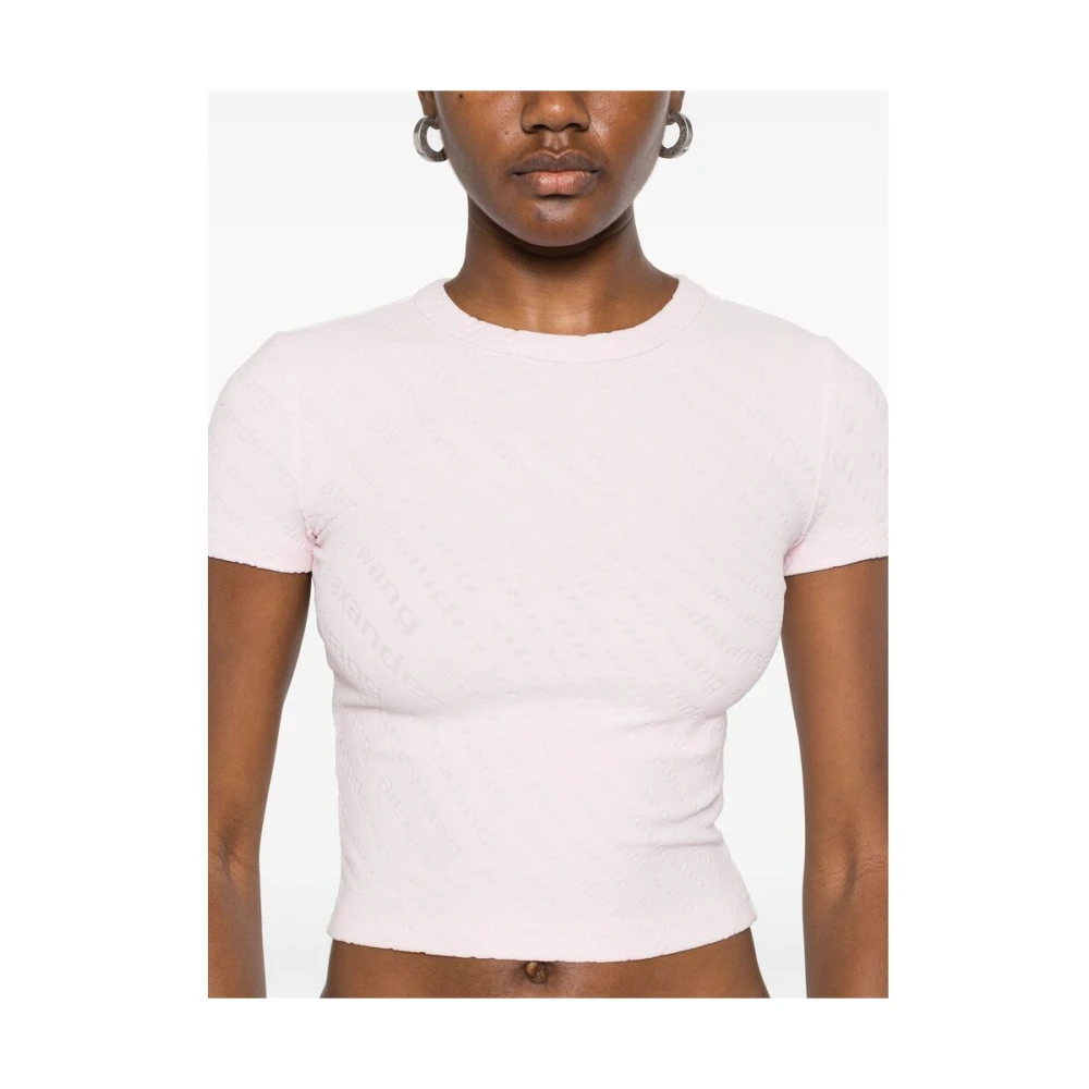 T by Alexander Wang Poederroze Crew Neck T-shirt Pink Dames