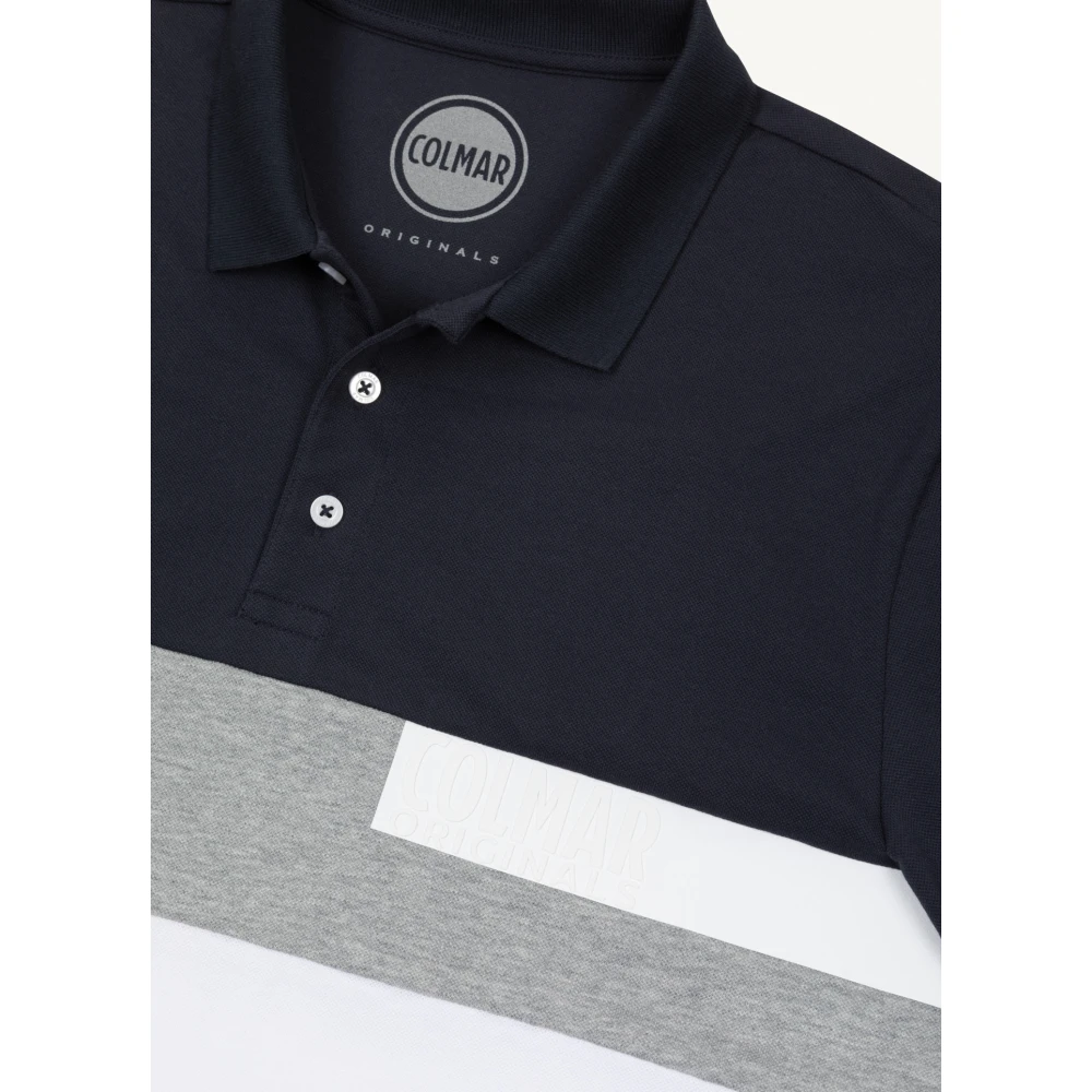 Colmar Blauw Colorblock Polo Shirt Multicolor Heren