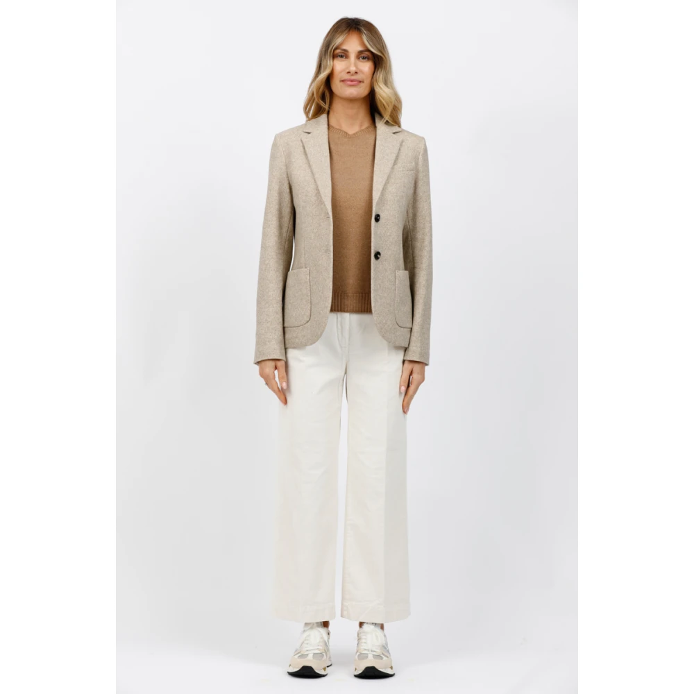 Circolo 1901 Gestructureerde Jas Beige Dames