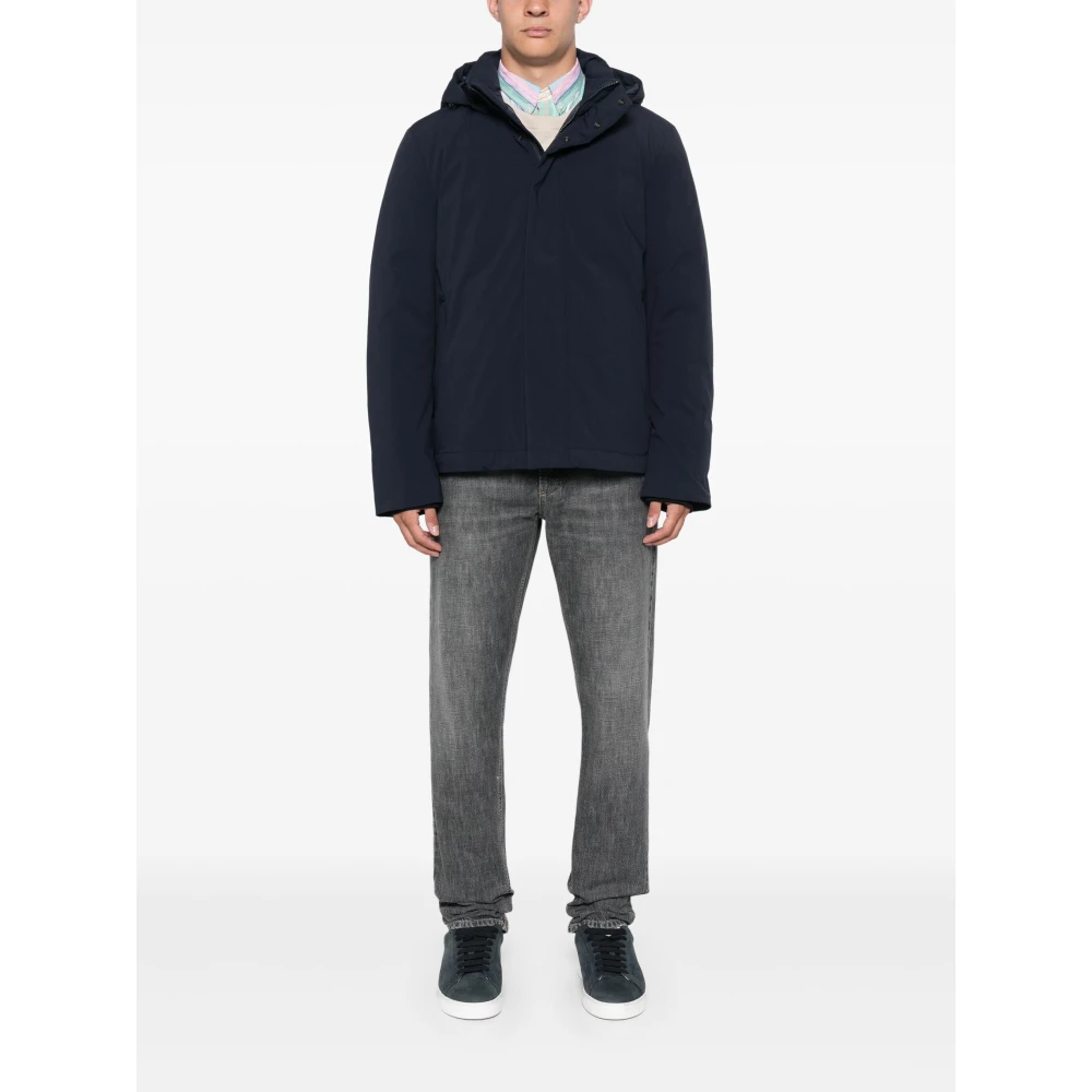Woolrich Blauwe Stretch Jas Blue Heren