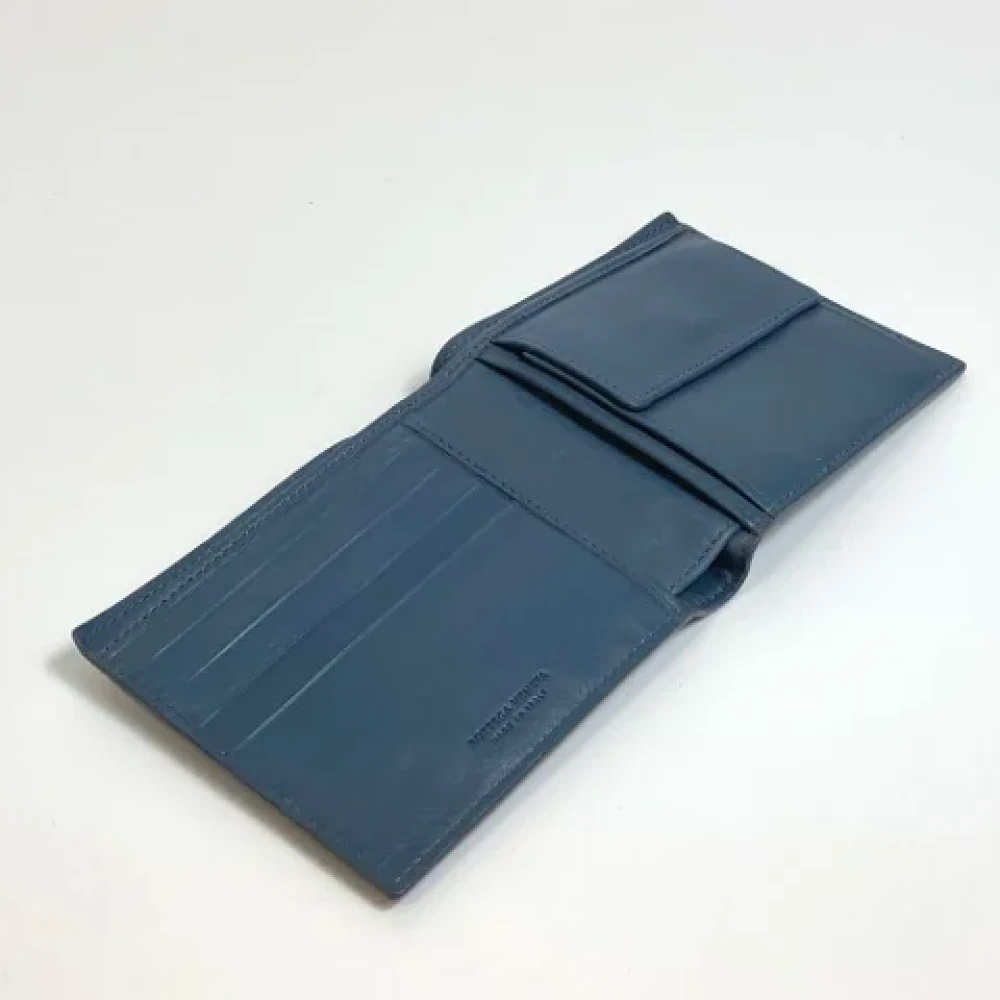 Bottega Veneta Vintage Pre-owned Leather wallets Blue Dames