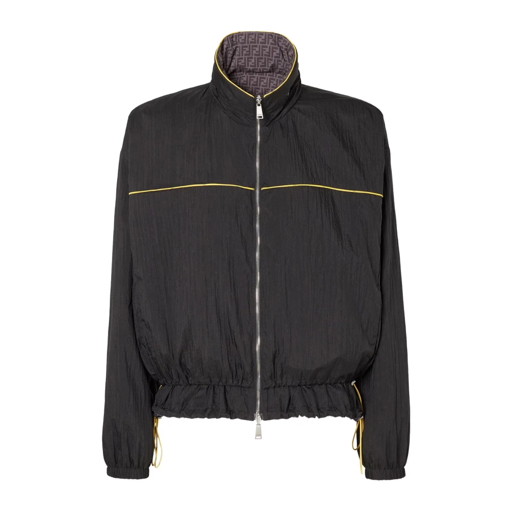 Fendi Men's Black Technical Reversible Windbreaker - Bomber Jackets - Xl - Jackets