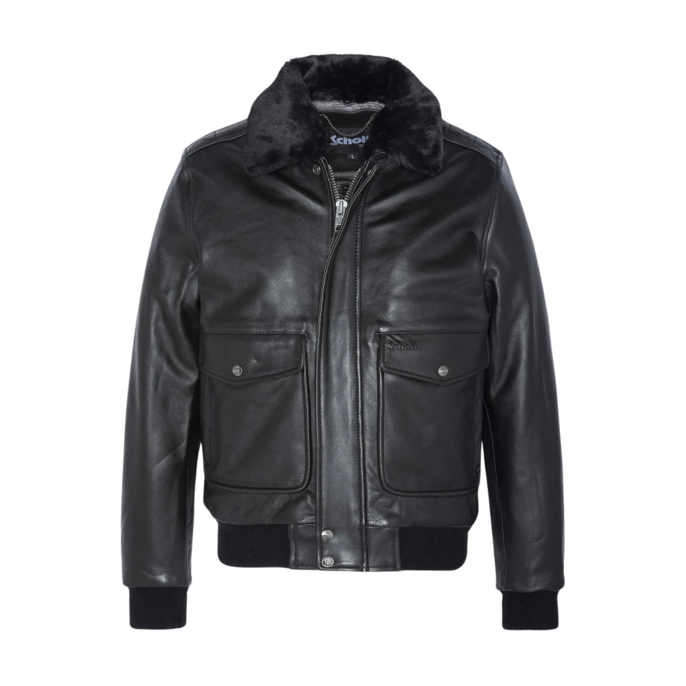 Schott NYC Vintage A-2 Flight Jacket Black Heren