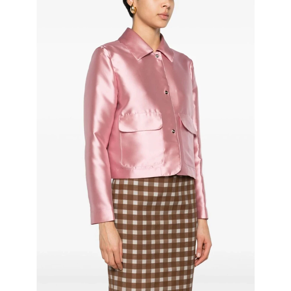 Herno Stijlvolle Roze & Paarse Jas Pink Dames