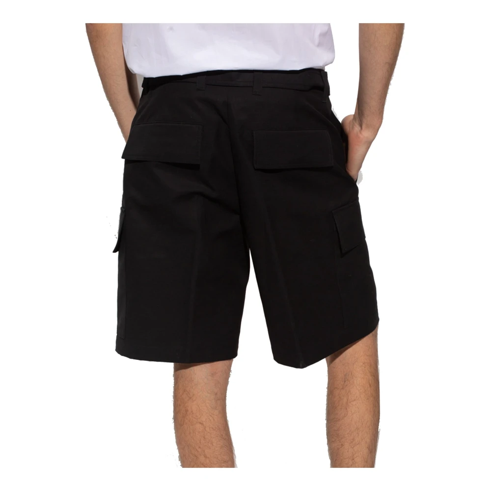 Jil Sander Cargo Shorts Katoen Italië Mannen Black Heren