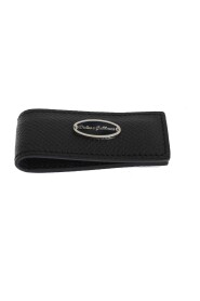 Blue Leather Magnet Money Clip