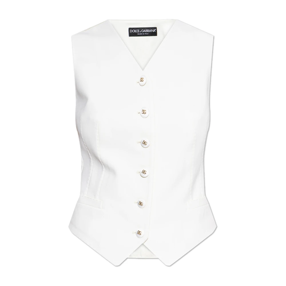 Dolce & Gabbana Vrouw Wit Jassen Dames, S, Vests