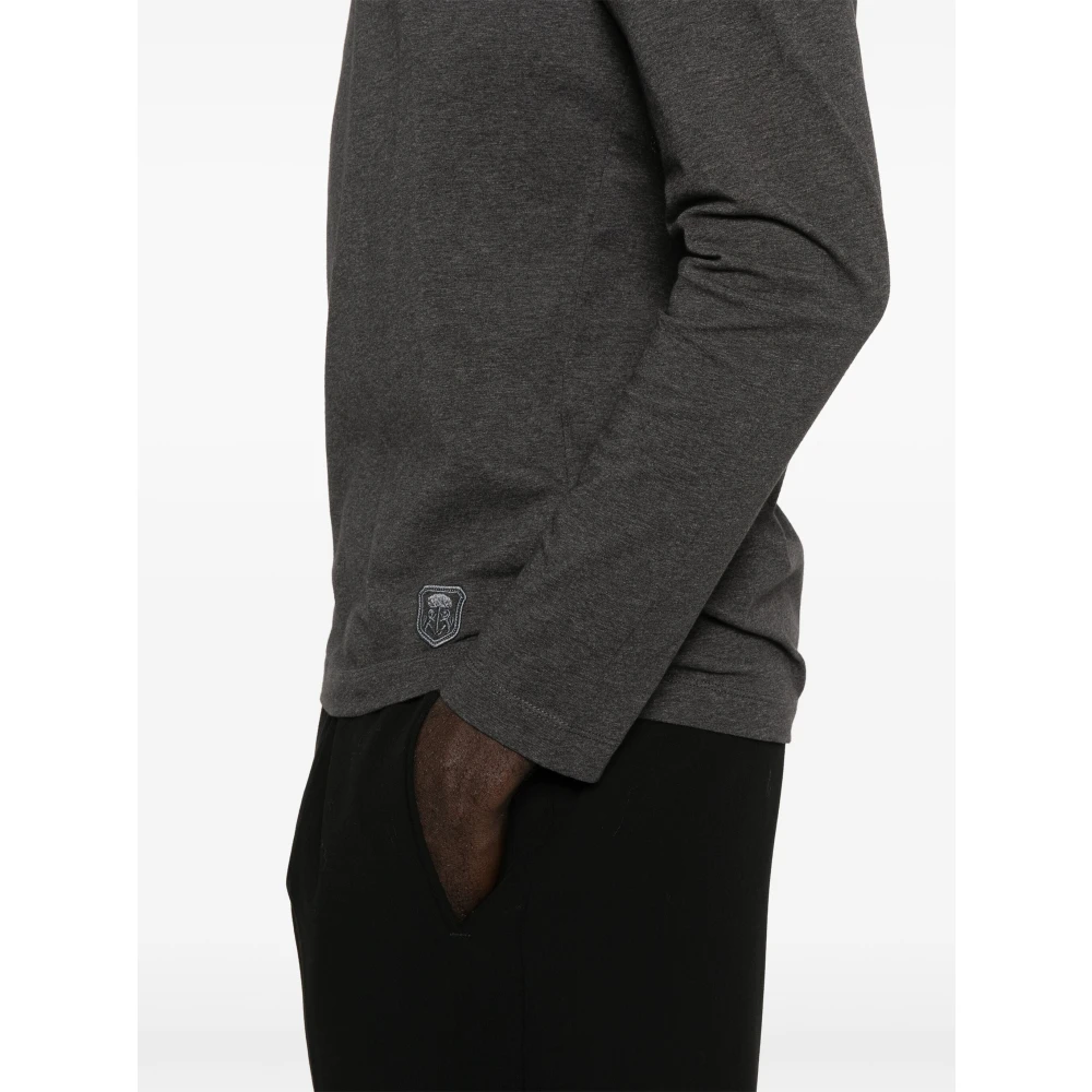 Corneliani Katoenen sweatshirt Made in Italy Gray Heren
