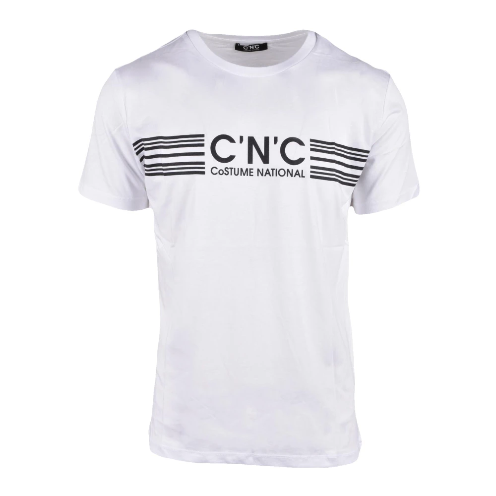 Costume National Katoenen T-shirt met uniek ontwerp Black Heren