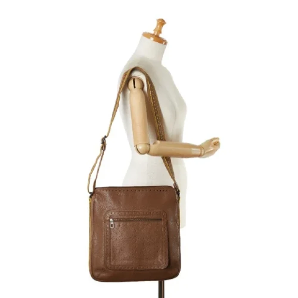Bottega Veneta Vintage Pre-owned Leather shoulder-bags Brown Dames