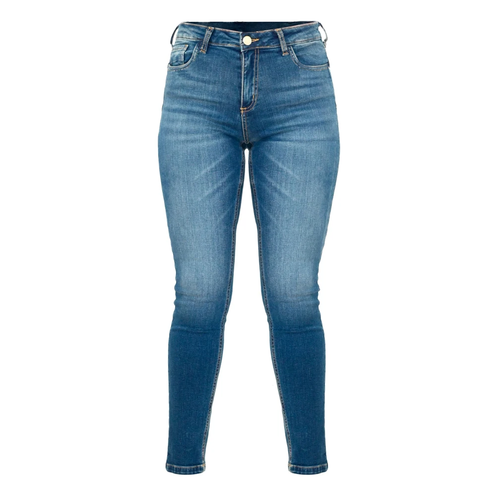 Kocca Skinny jeans met hoge taille en zakken Blue Dames
