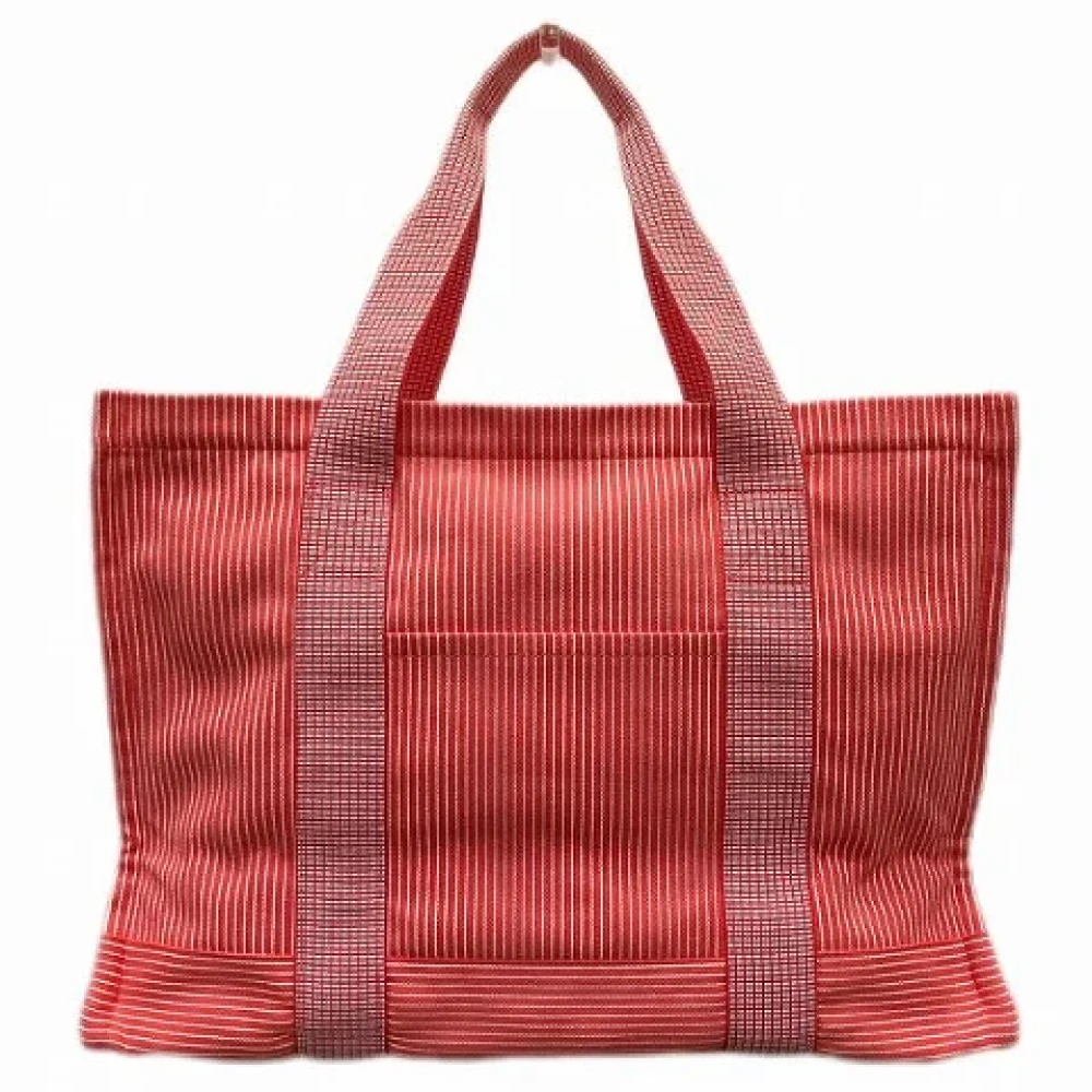 Hermès Vintage Pre-owned Cotton totes Red Dames