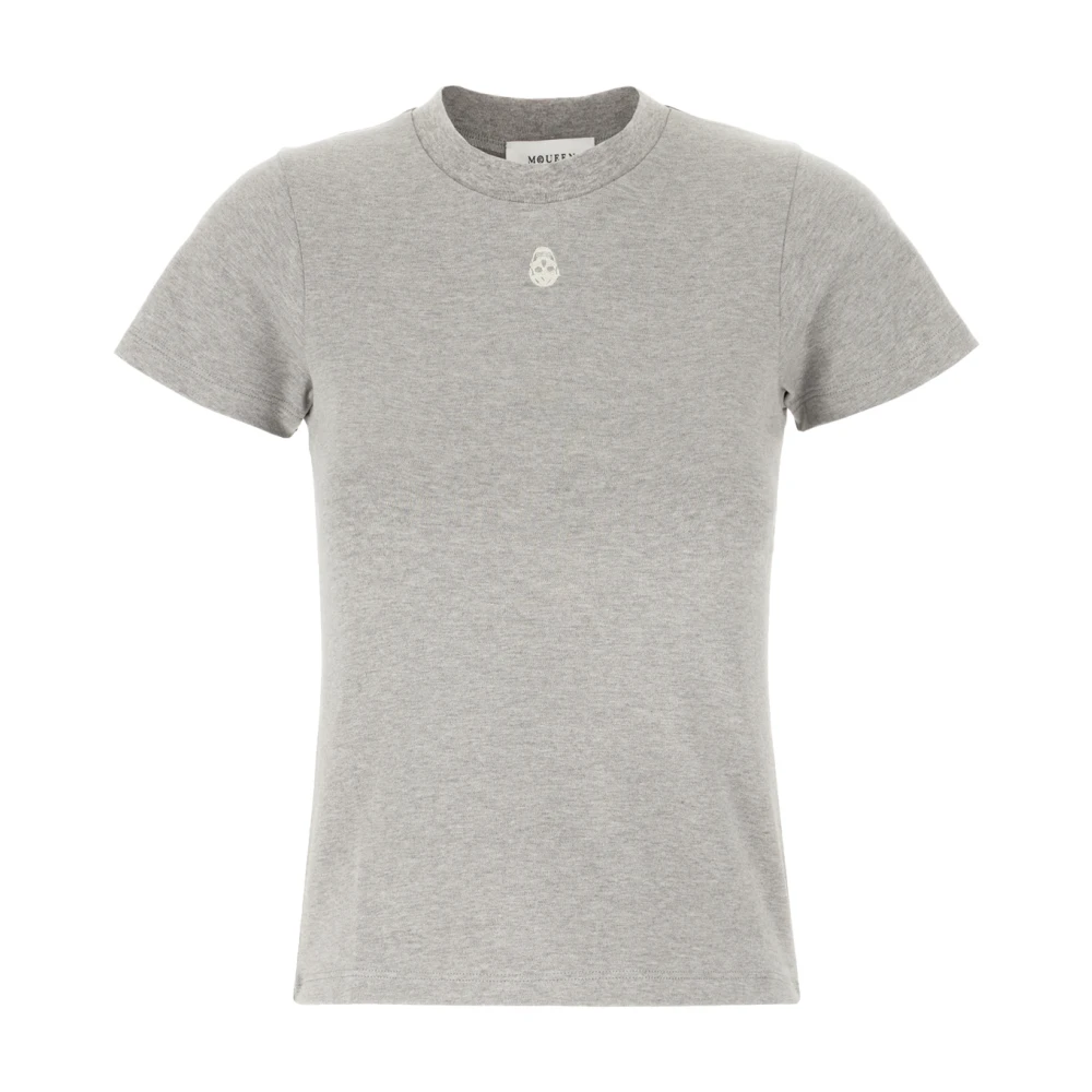 Alexander Mcqueen Women's Gray T-Shirts, L, Casual Cotton T-Shirt For Men