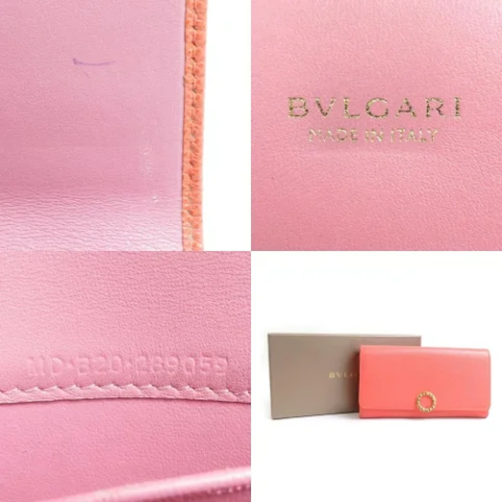 Bvlgari Vintage Pre-owned Leather wallets Pink Dames