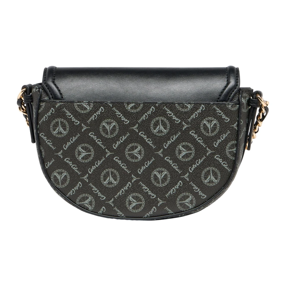 carlo colucci Stijlvolle Logoprint Handtas Black Dames