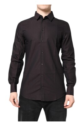 maroon-jacquard-bomuld-herre-skjorte