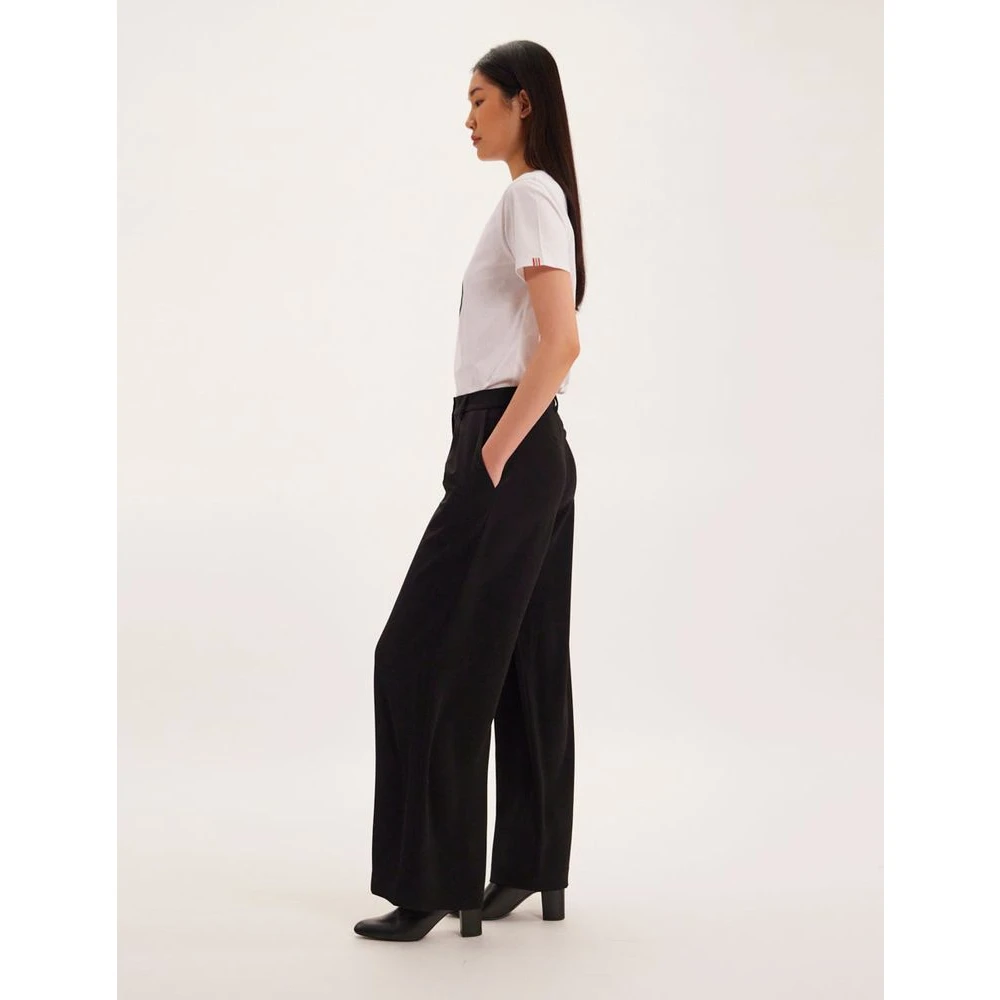 Ines De La Fressange Paris Luciano zwarte broek Black Dames
