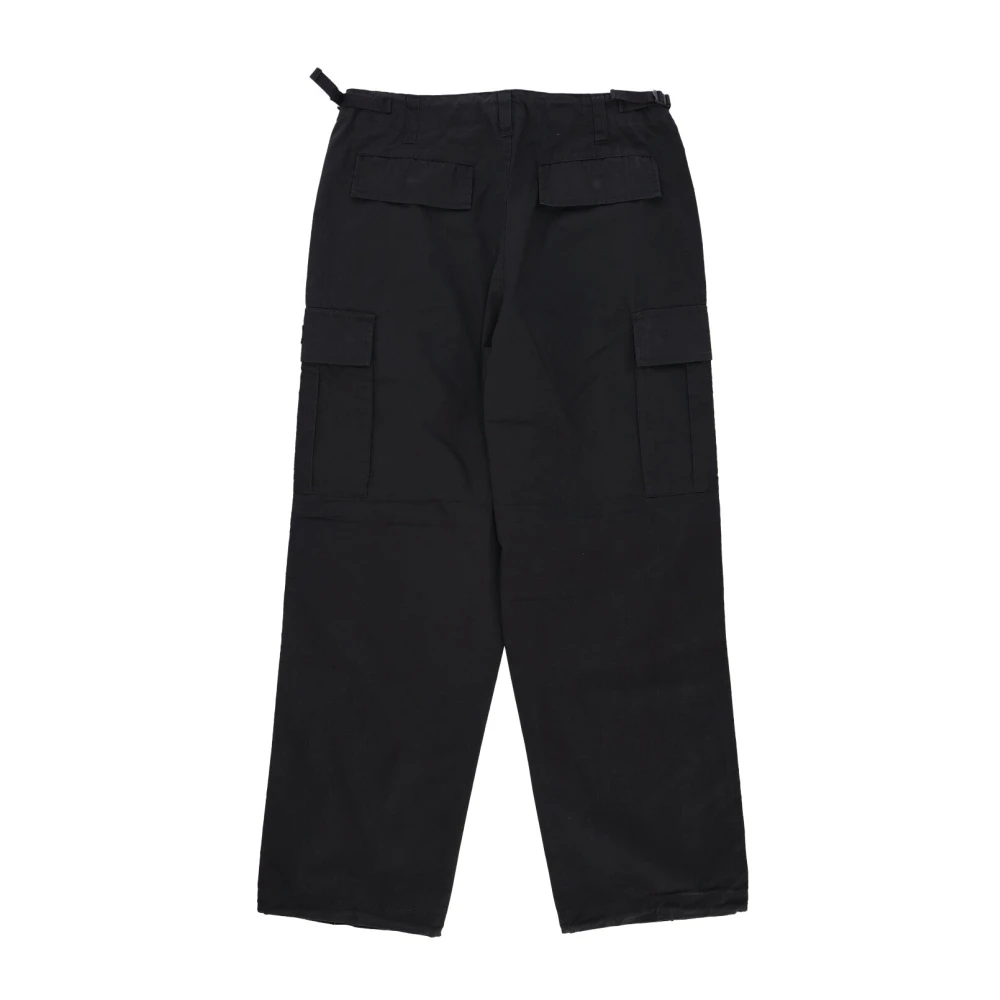 Obey Cargo Broek Gewassen Zwart Black Heren