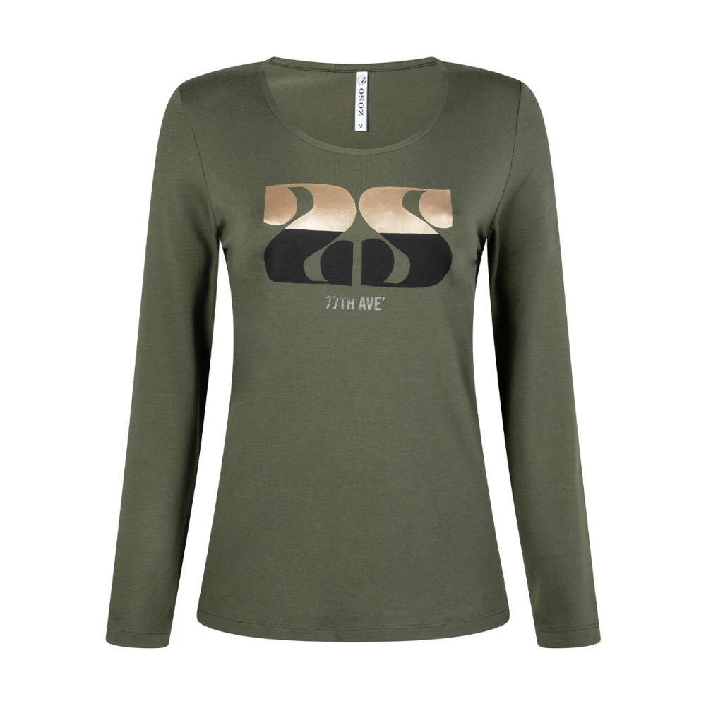 Zoso Lange Mouw Top Eline Green Dames