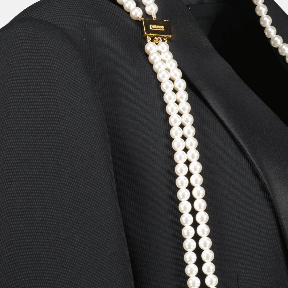 Moschino Parel Blazer Jas voor Vrouwen Black Dames