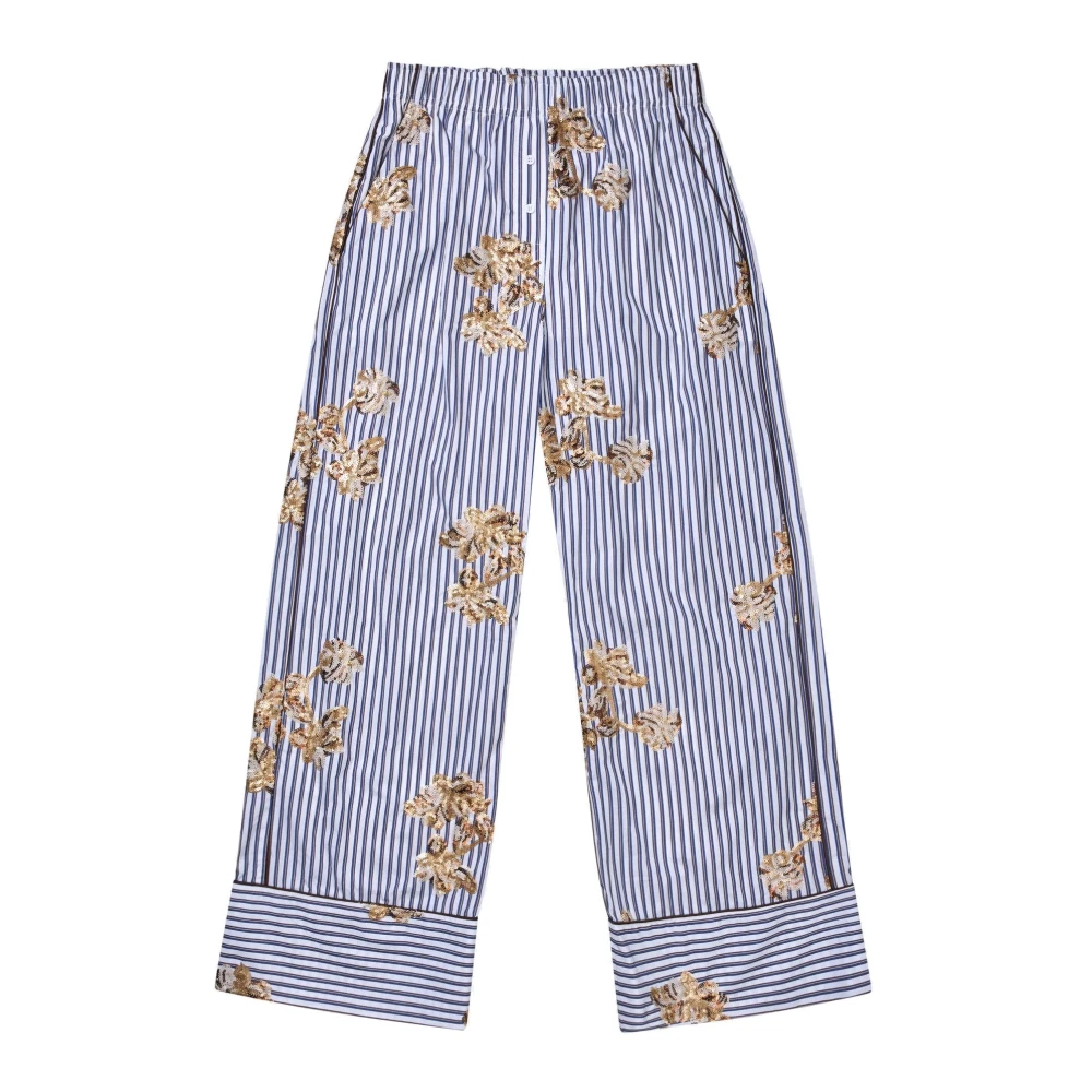 Munthe Vrouw Multicolor Broeken Dames, Veelkleurig, S, Wide Broek