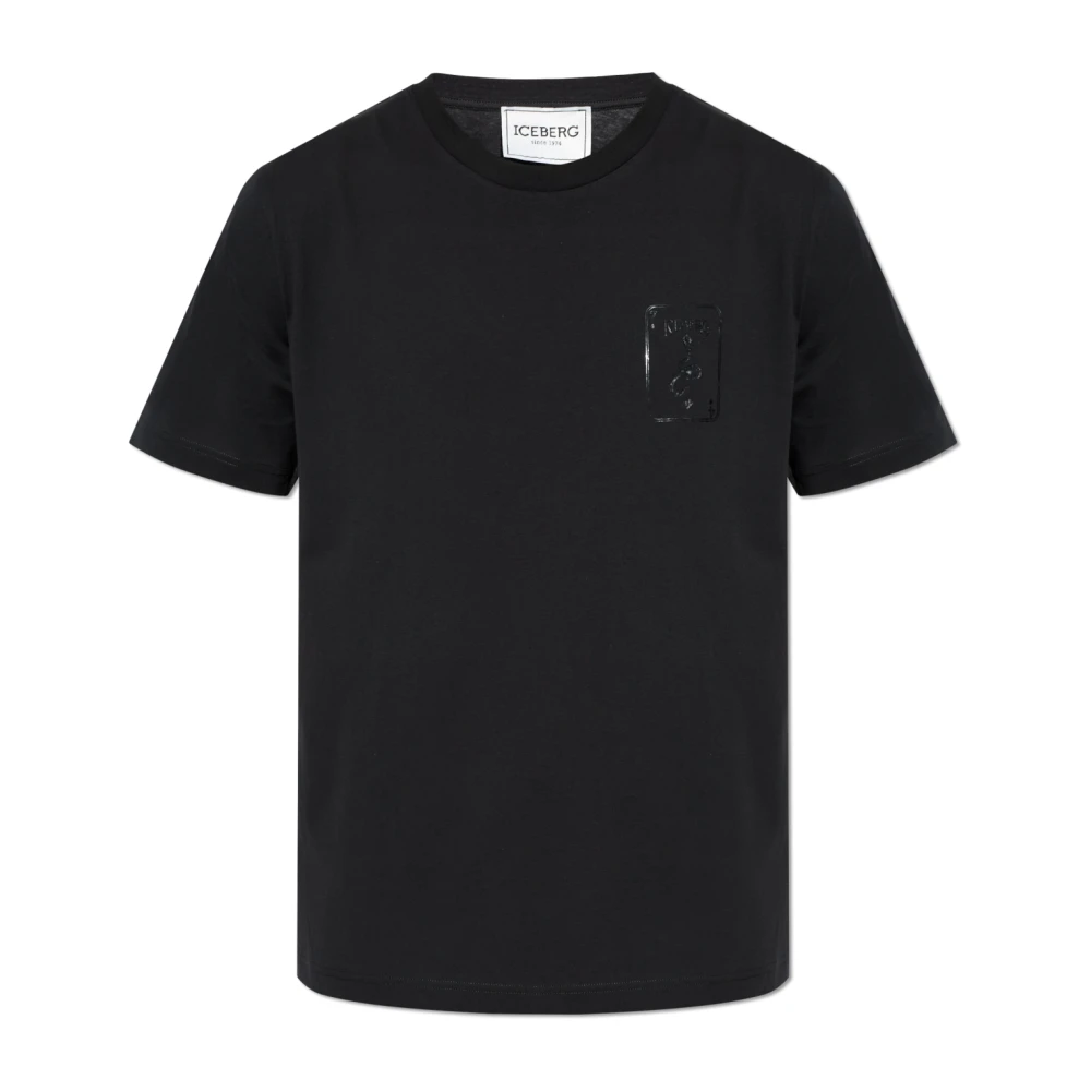 Iceberg T-shirt met print Black Heren