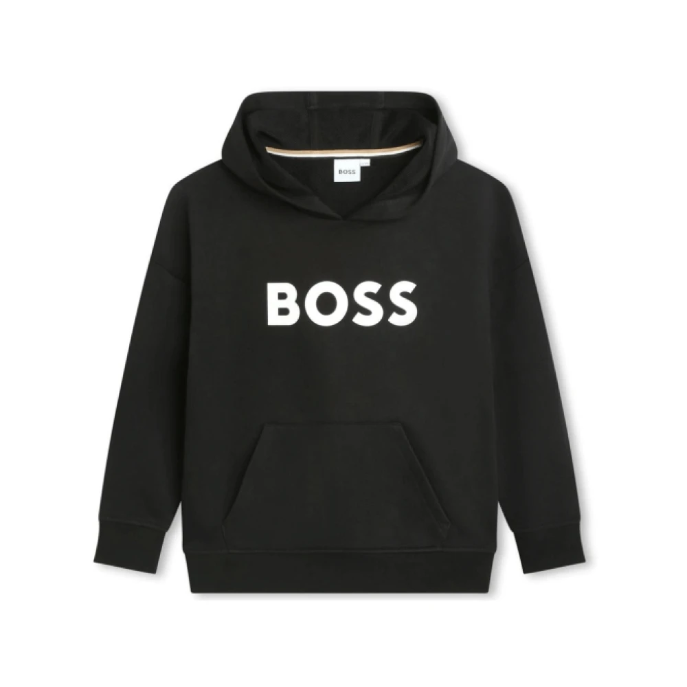 Boss Svart Sweatshirt för Barn Black, Pojke