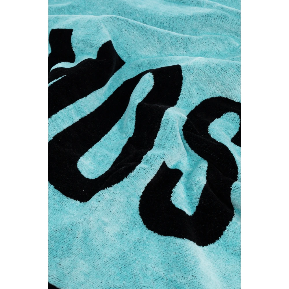 Moschino Badhanddoek met logo Blue Heren