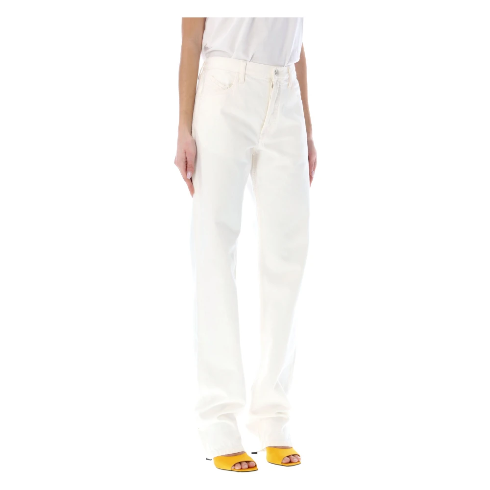 The Attico Slim-Fit Girlfriend Denim Jeans White Dames