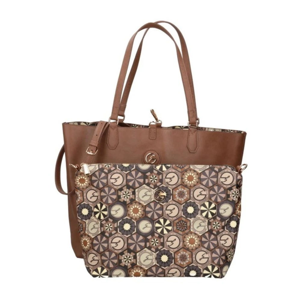 Gattinoni Teod Reverse S PVC Handtas Brown Dames