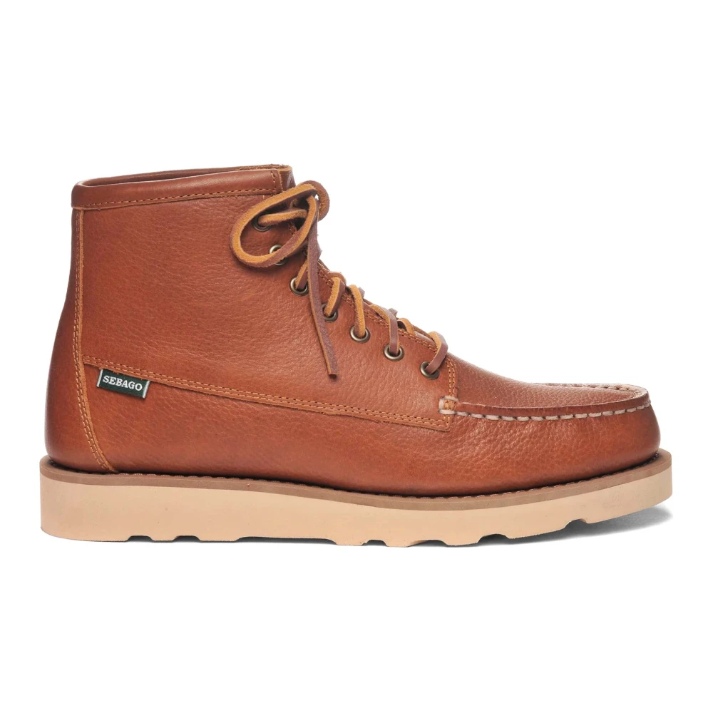 Sebago Brown Lace-Up Boots, Male, 10 Uk, Tala Mid Boot