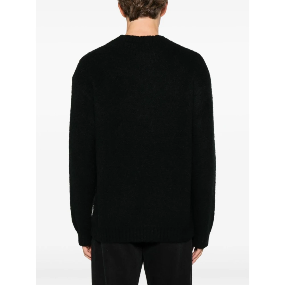 Carhartt WIP Gestreepte Middelzware Gebreide Trui Black Heren