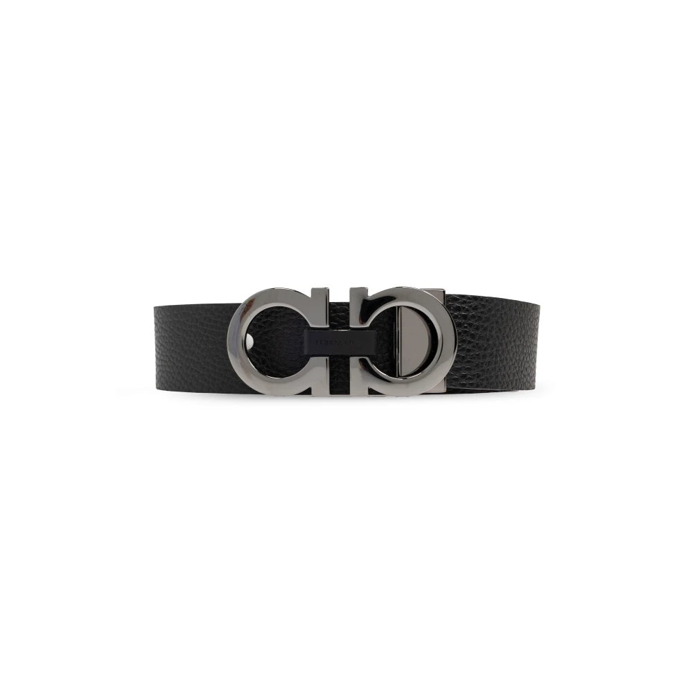 Ferragamo Men's Black Leather Belt