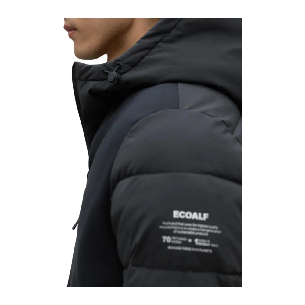 Ecoalf Korte Zwarte Jas Ritteralf Stijl Black Heren